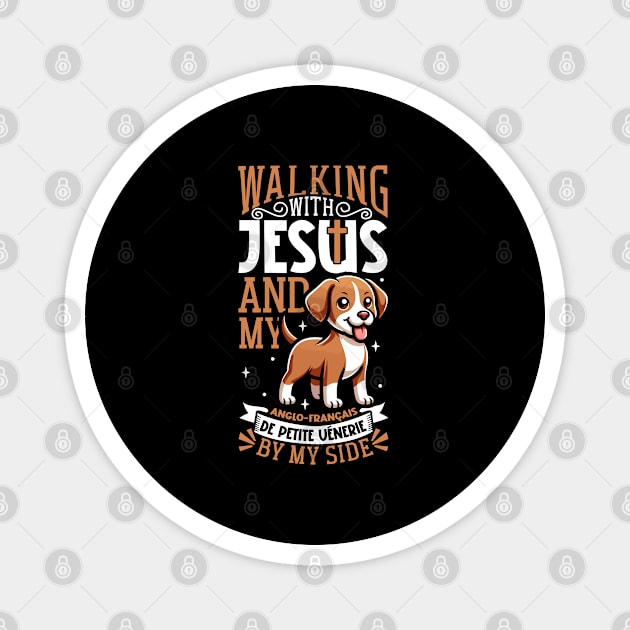 Jesus and dog - Anglo-Français de Petite Vénerie Magnet by Modern Medieval Design